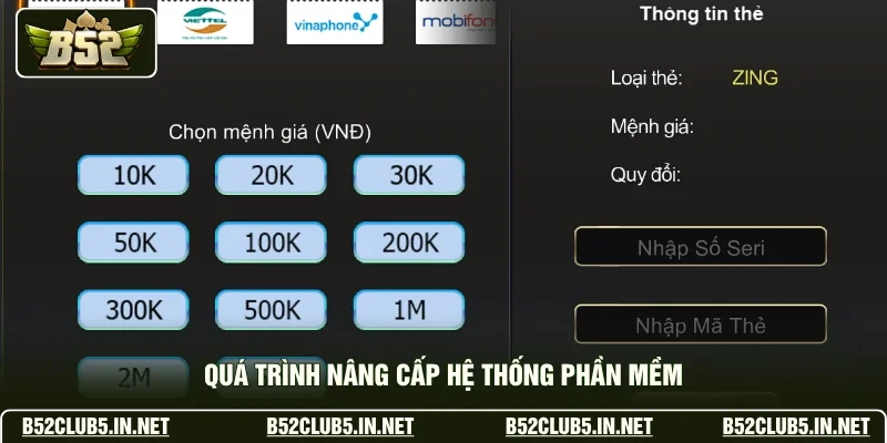 Quá trình nâng cấp hệ thống phần mềm